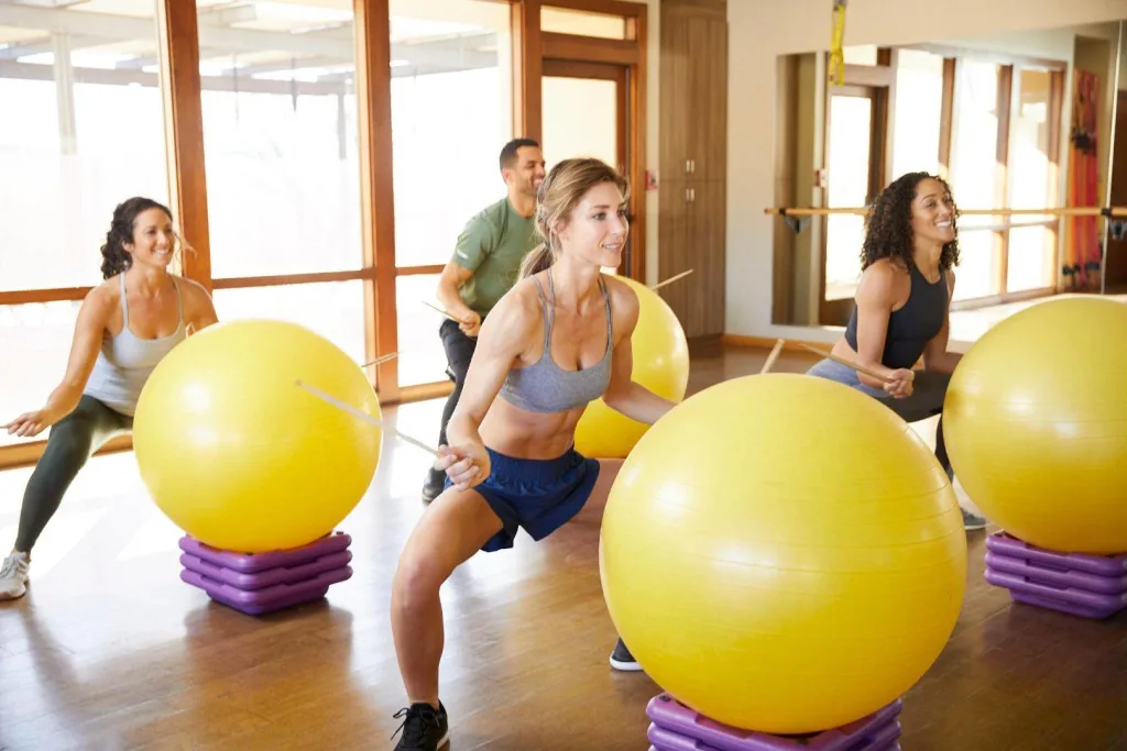 Cardio drumming at Miraval Arizona Resort & Spa